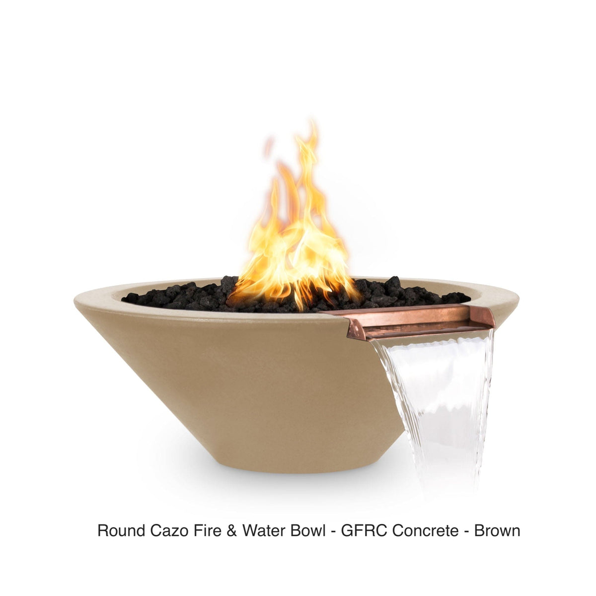 The Outdoor Plus Fire Features The Outdoor Plus Cazo GFRC Concrete Round Fire and Water Bowl / OPT-(xx)RFW