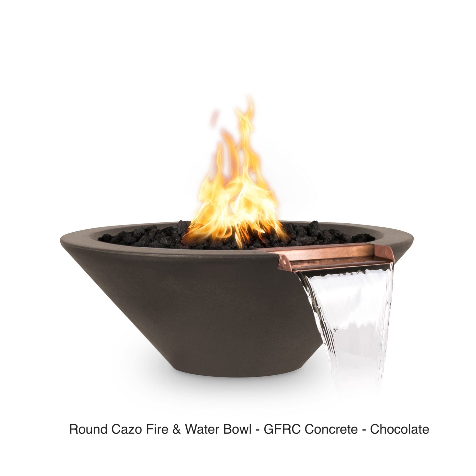 The Outdoor Plus Fire Features The Outdoor Plus Cazo GFRC Concrete Round Fire and Water Bowl / OPT-(xx)RFW