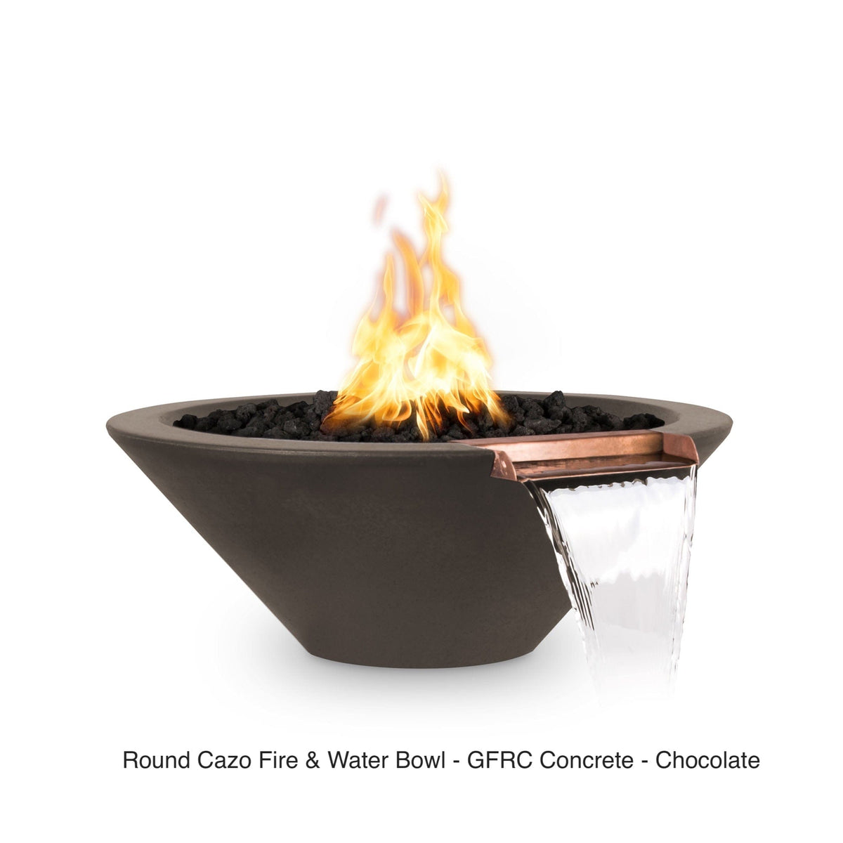The Outdoor Plus Fire Features The Outdoor Plus Cazo GFRC Concrete Round Fire and Water Bowl / OPT-(xx)RFW