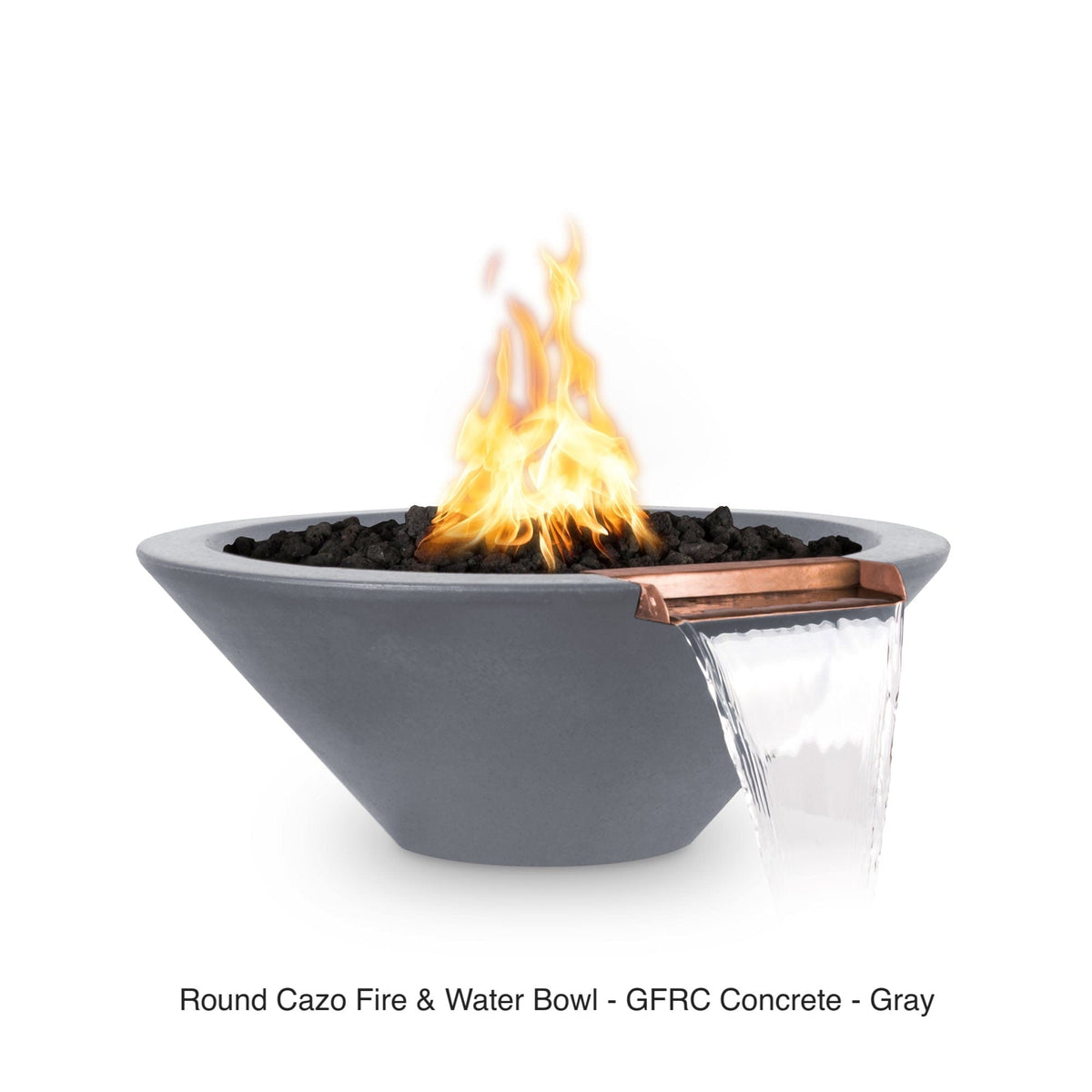 The Outdoor Plus Fire Features The Outdoor Plus Cazo GFRC Concrete Round Fire and Water Bowl / OPT-(xx)RFW