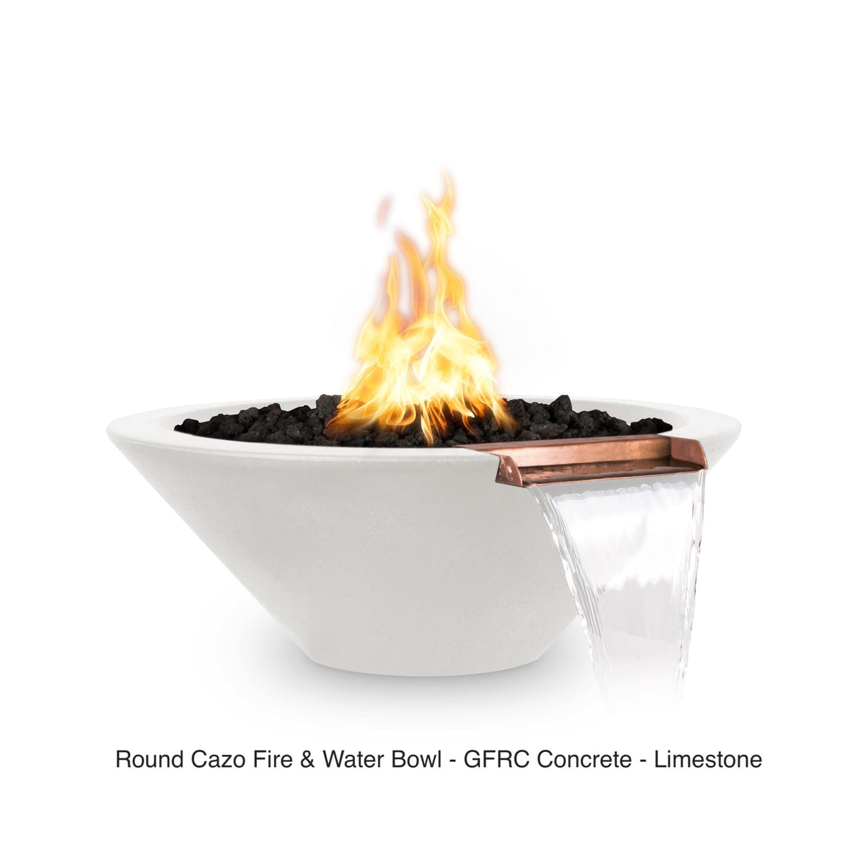 The Outdoor Plus Fire Features The Outdoor Plus Cazo GFRC Concrete Round Fire and Water Bowl / OPT-(xx)RFW