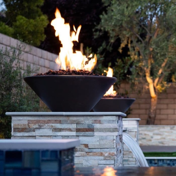 The Outdoor Plus Fire Features The Outdoor Plus Cazo GFRC Concrete Round Fire Bowl / OPT-(xx)RFO