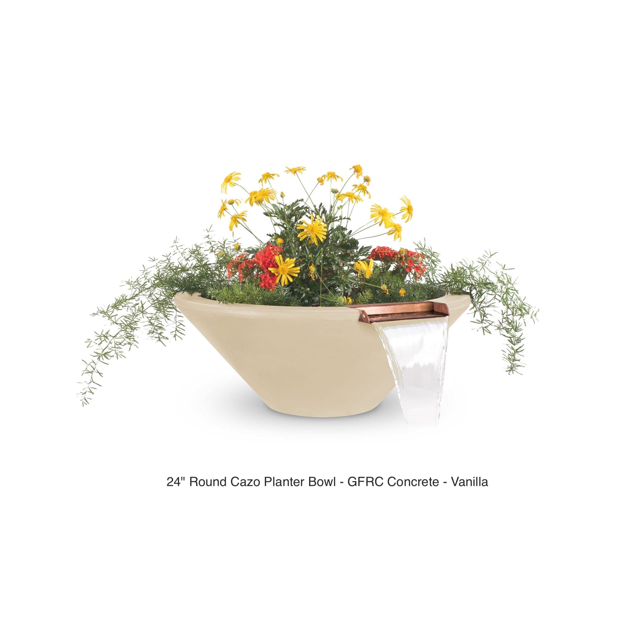 The Outdoor Plus Fire Features The Outdoor Plus Cazo GFRC Concrete Round Planter Bowl / OPT-(xx)RWGPW