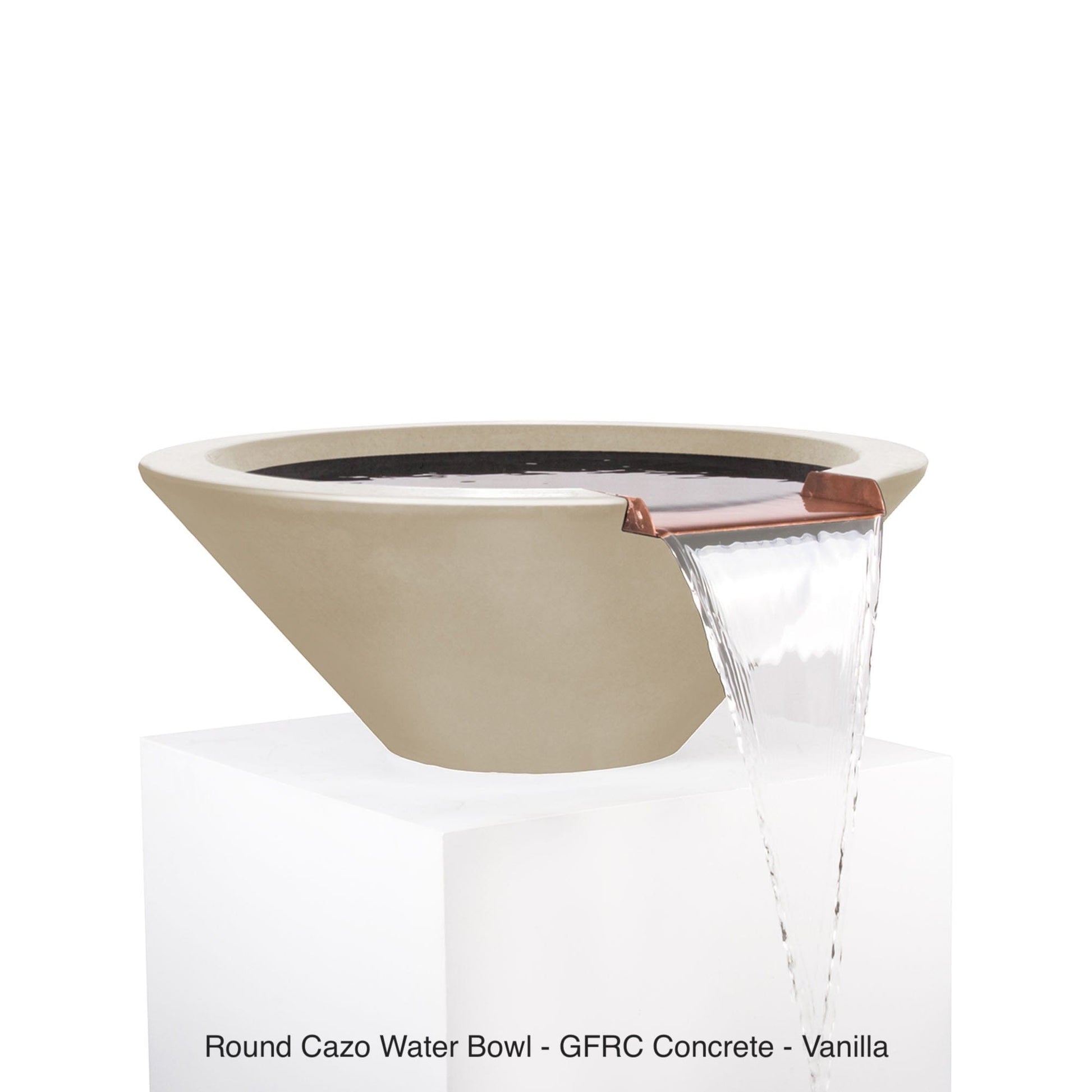 The Outdoor Plus Fire Features The Outdoor Plus Cazo GFRC Concrete Round Water Bowl / OPT-(xx)RWO