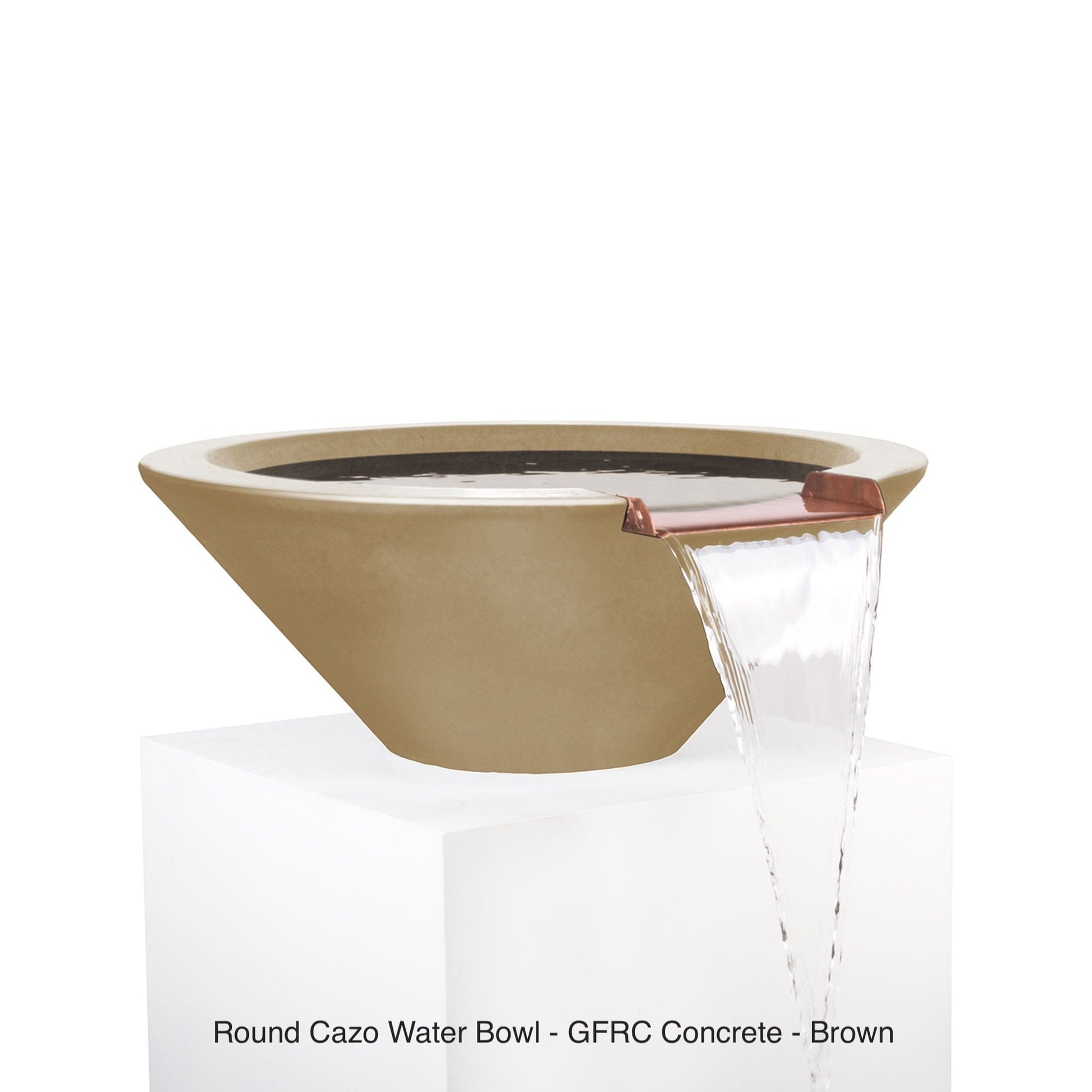 The Outdoor Plus Fire Features The Outdoor Plus Cazo GFRC Concrete Round Water Bowl / OPT-(xx)RWO
