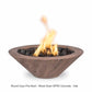 The Outdoor Plus Fire Features The Outdoor Plus Cazo GFRC Wood Grain Concrete Round Fire Bowl / OPT-(xx)RWGFO