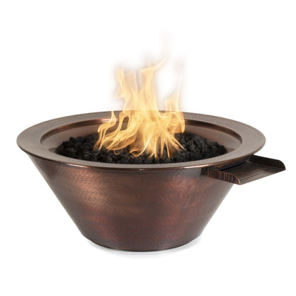 The Outdoor Plus Fire Features The Outdoor Plus Cazo Hammered Copper Round Fire and Water Bowl / OPT-101-24NWCB, OPT-102-(xx)NWCB