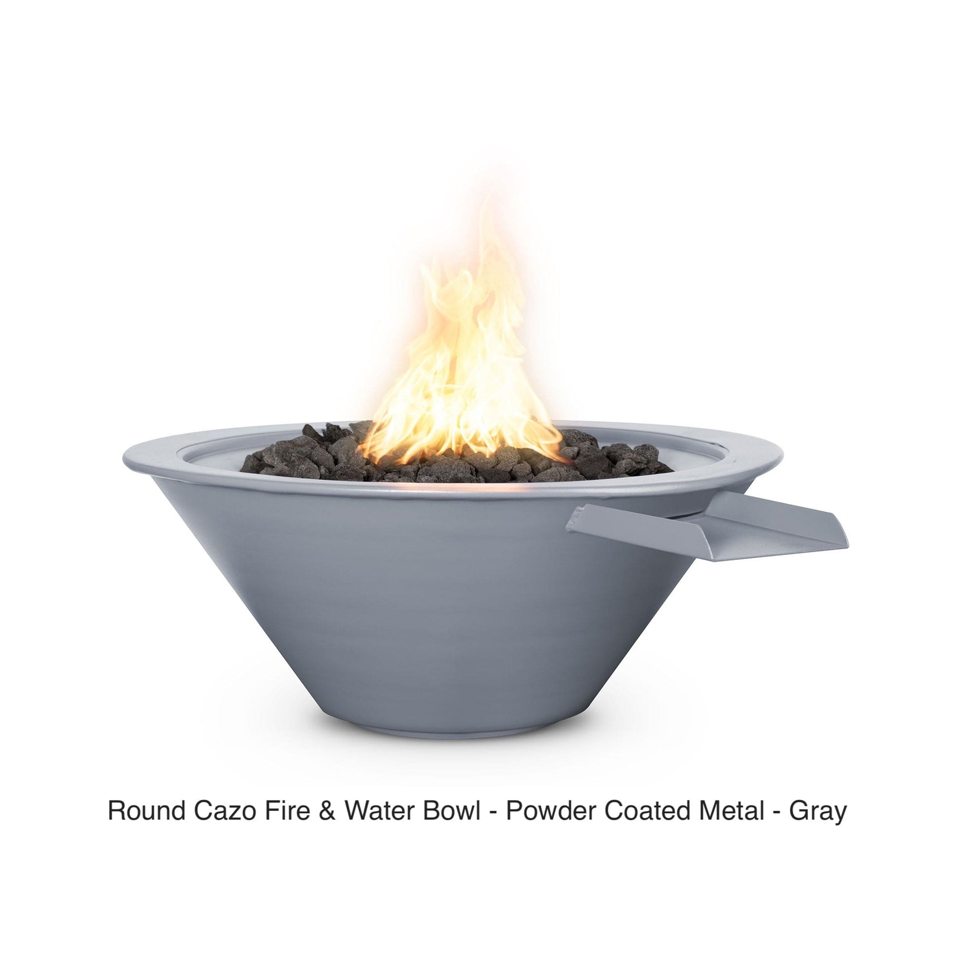 The Outdoor Plus Fire Features The Outdoor Plus Cazo Powder Coated Steel Round Fire and Water Bowl / OPT-R(xx)PCFW