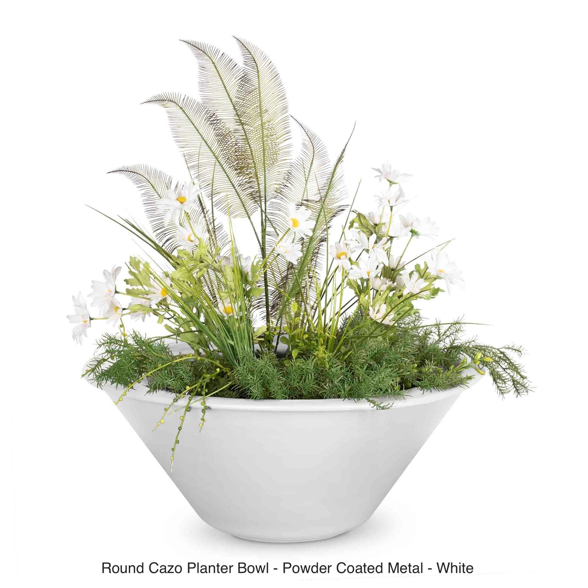 The Outdoor Plus Fire Features The Outdoor Plus Cazo Powder Coated Steel Round Planter Bowl / OPT-R(xx)PCPO