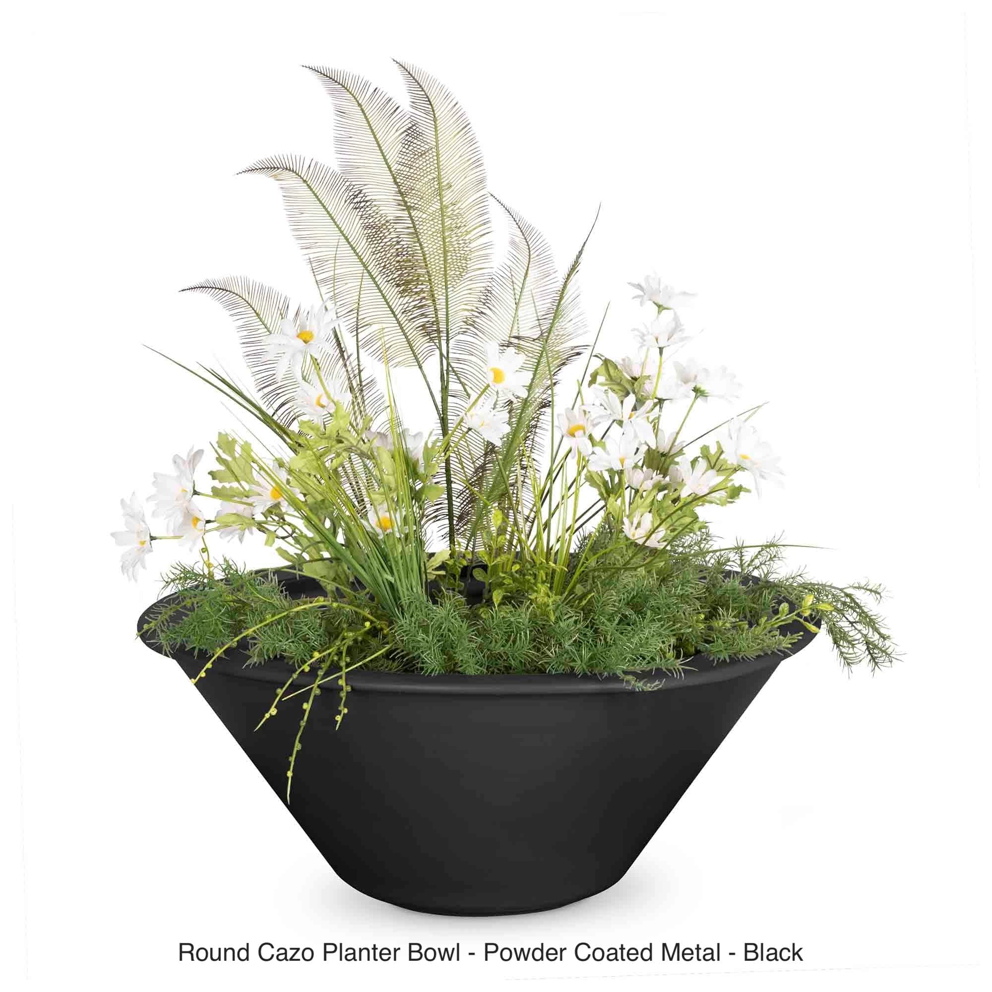 The Outdoor Plus Fire Features The Outdoor Plus Cazo Powder Coated Steel Round Planter Bowl / OPT-R(xx)PCPO