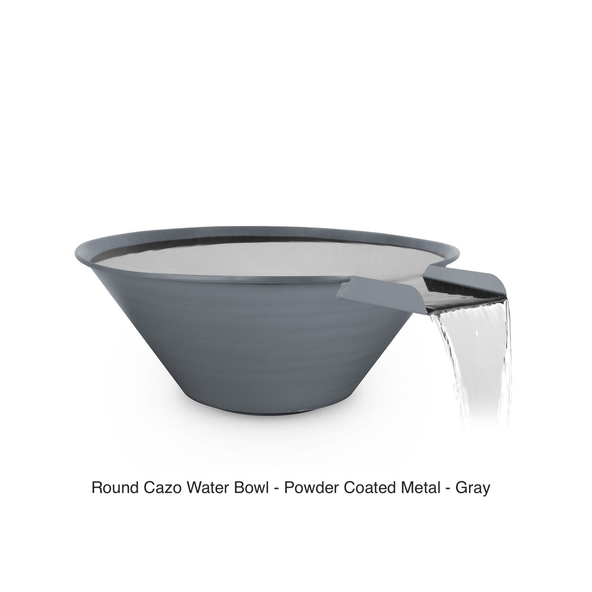The Outdoor Plus Fire Features The Outdoor Plus Cazo Powder Coated Steel Round Water Bowl / OPT-R(xx)PCWO