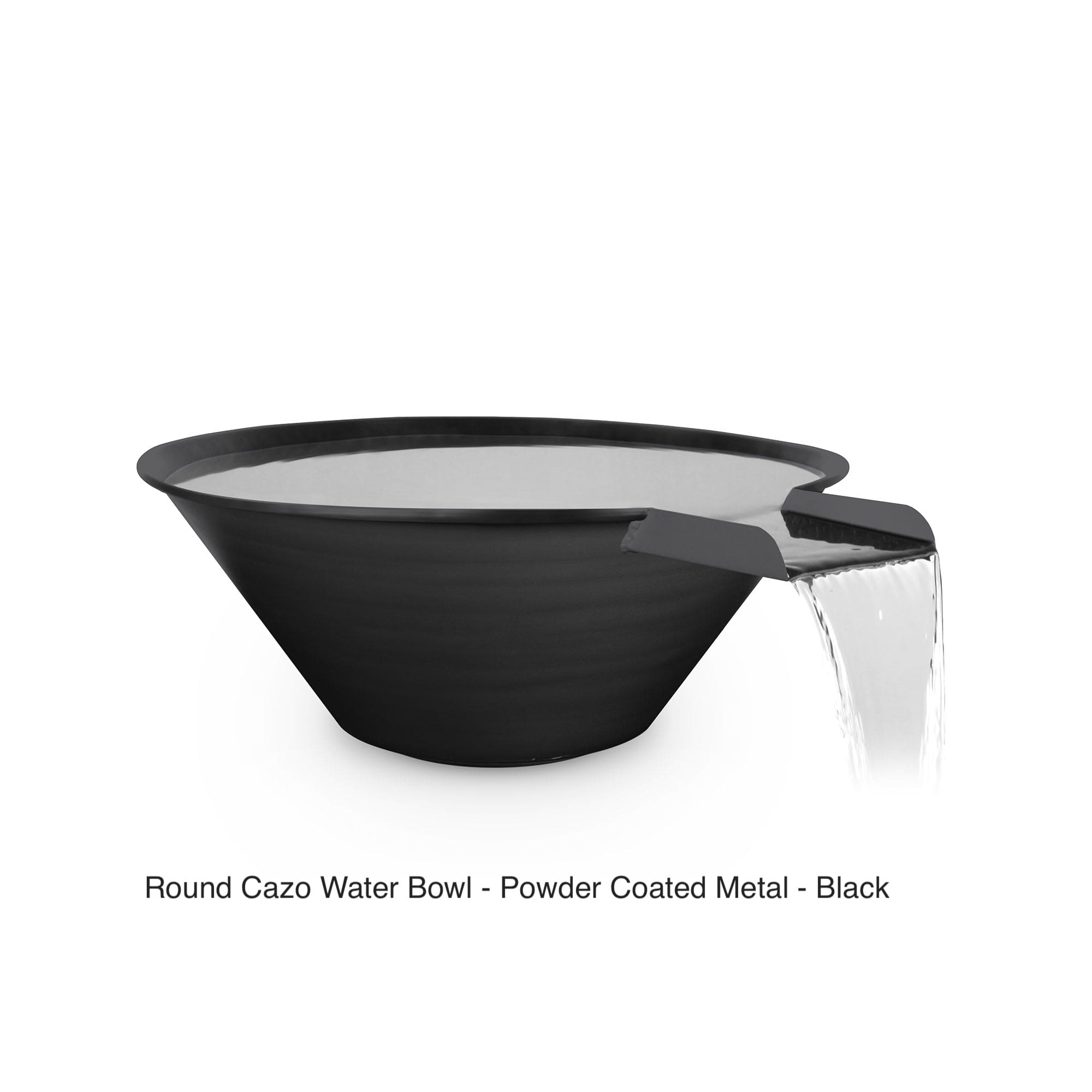 The Outdoor Plus Fire Features The Outdoor Plus Cazo Powder Coated Steel Round Water Bowl / OPT-R(xx)PCWO