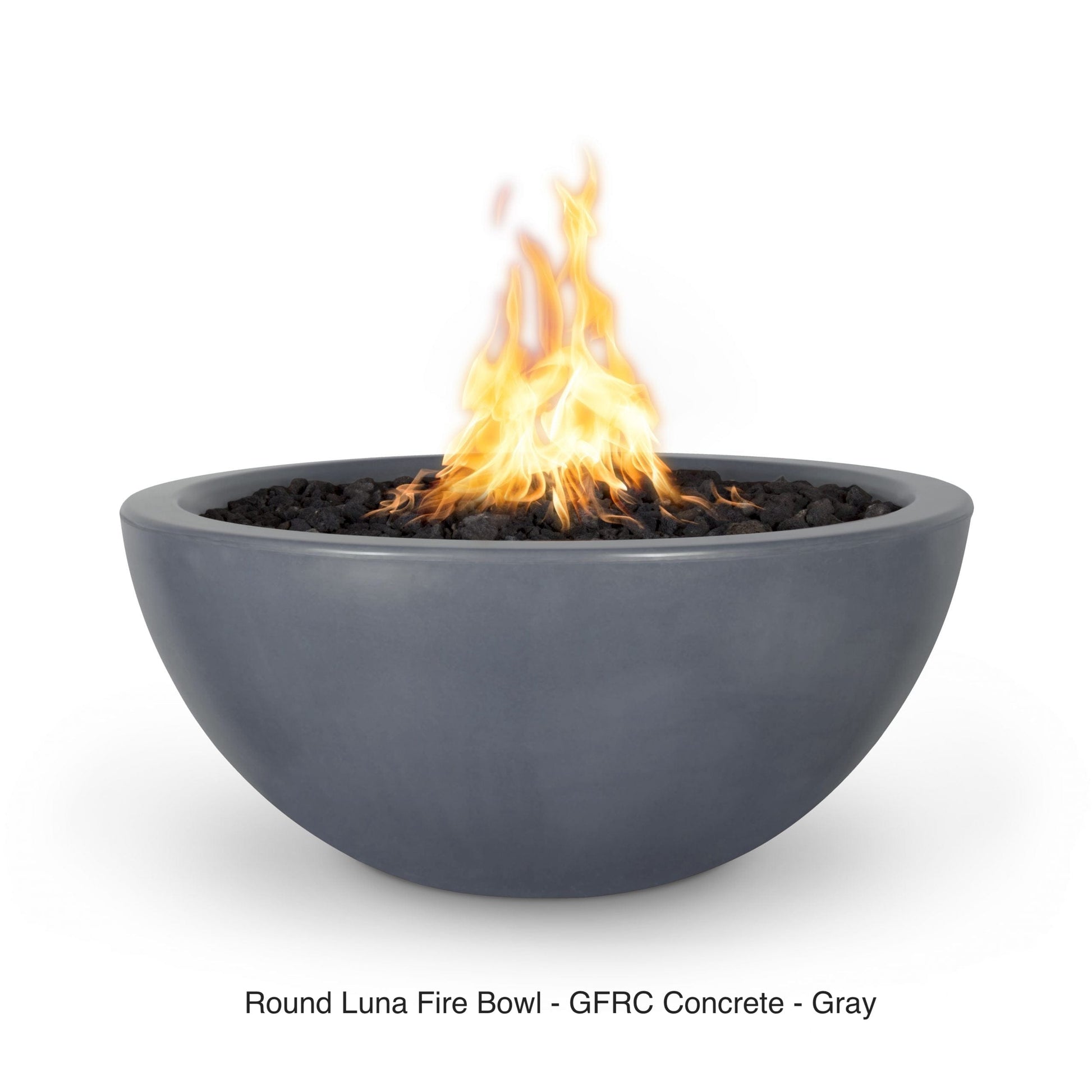 The Outdoor Plus Fire Features The Outdoor Plus Luna GFRC Concrete Round Fire Bowl / OPT-LUNFO(xx)