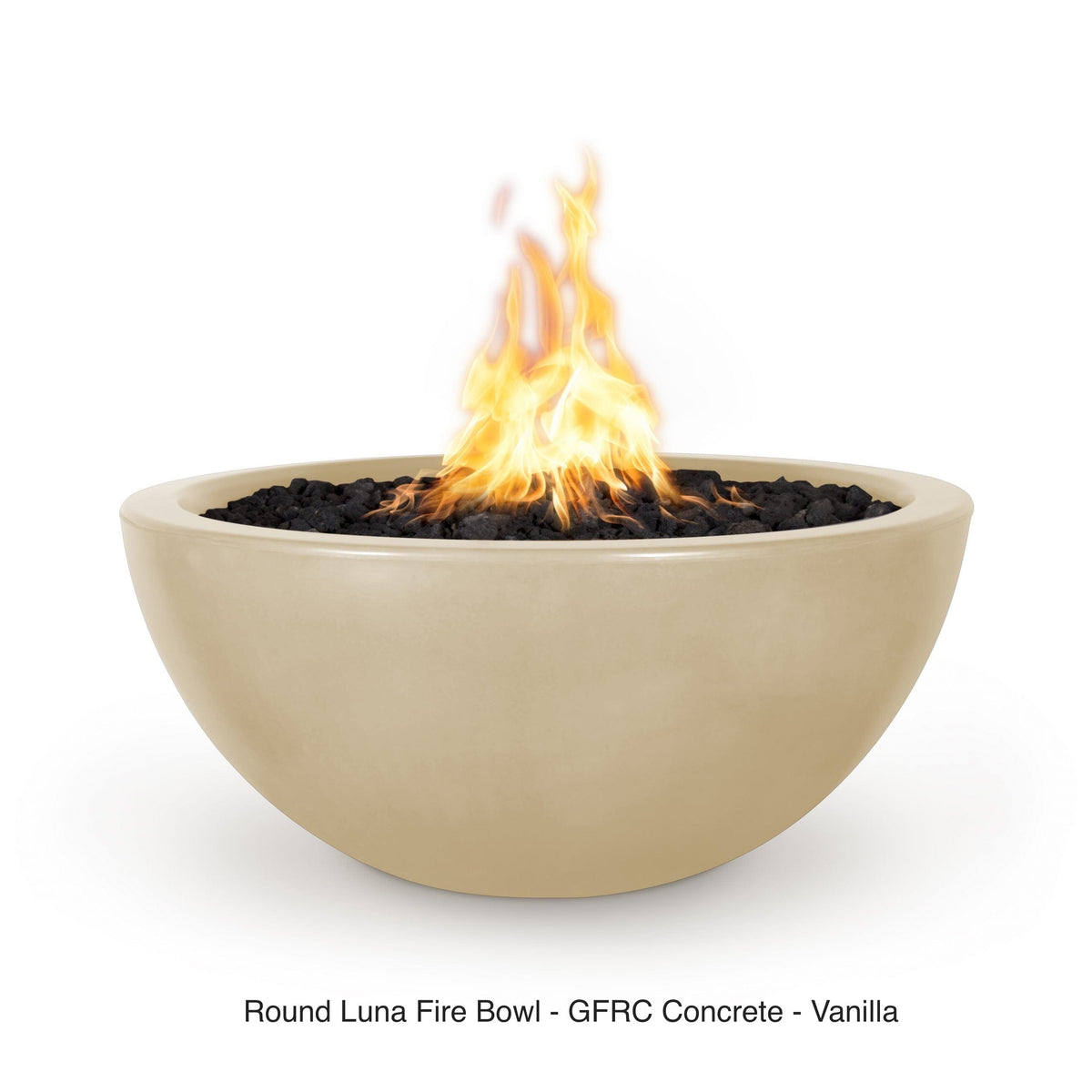 The Outdoor Plus Fire Features The Outdoor Plus Luna GFRC Concrete Round Fire Bowl / OPT-LUNFO(xx)