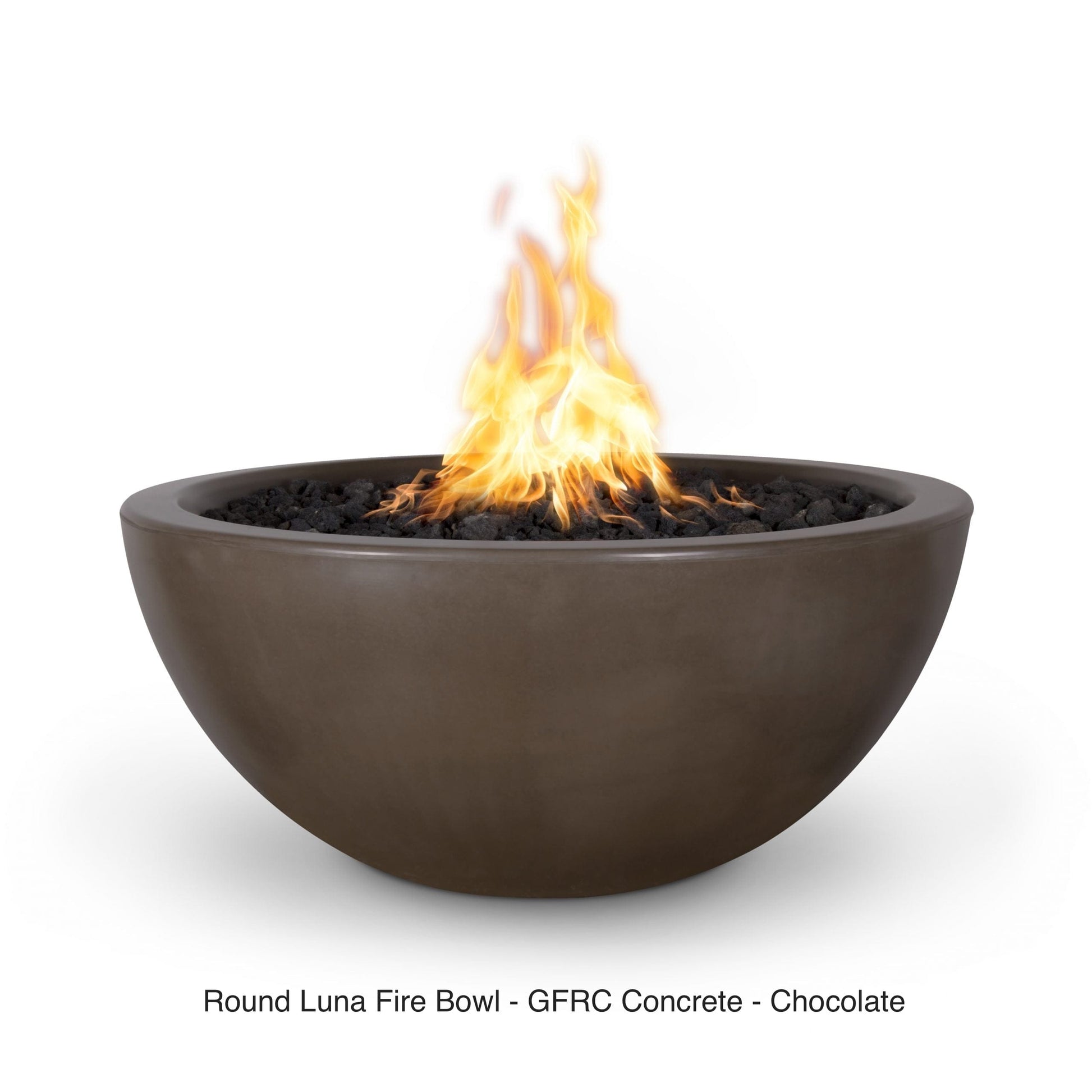 The Outdoor Plus Fire Features The Outdoor Plus Luna GFRC Concrete Round Fire Bowl / OPT-LUNFO(xx)