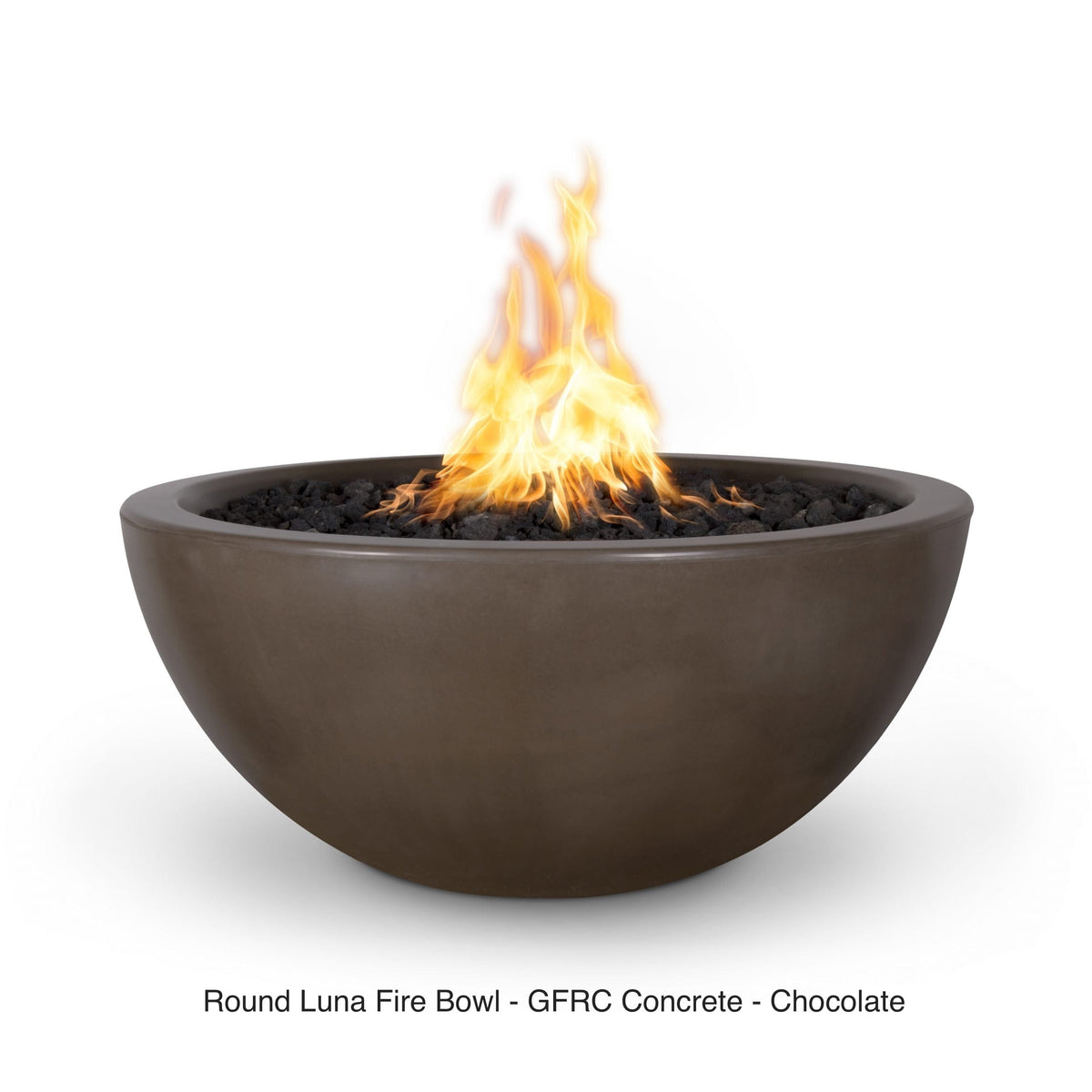 The Outdoor Plus Fire Features The Outdoor Plus Luna GFRC Concrete Round Fire Bowl / OPT-LUNFO(xx)