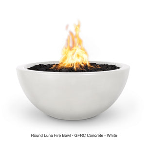 The Outdoor Plus Fire Features The Outdoor Plus Luna GFRC Concrete Round Fire Bowl / OPT-LUNFO(xx)