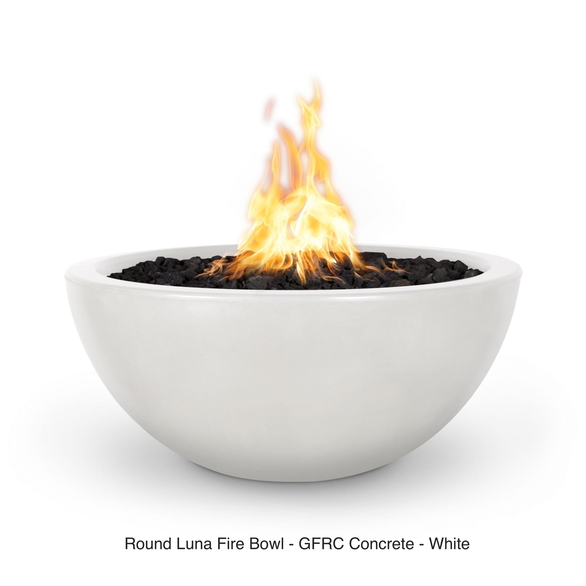 The Outdoor Plus Fire Features The Outdoor Plus Luna GFRC Concrete Round Fire Bowl / OPT-LUNFO(xx)