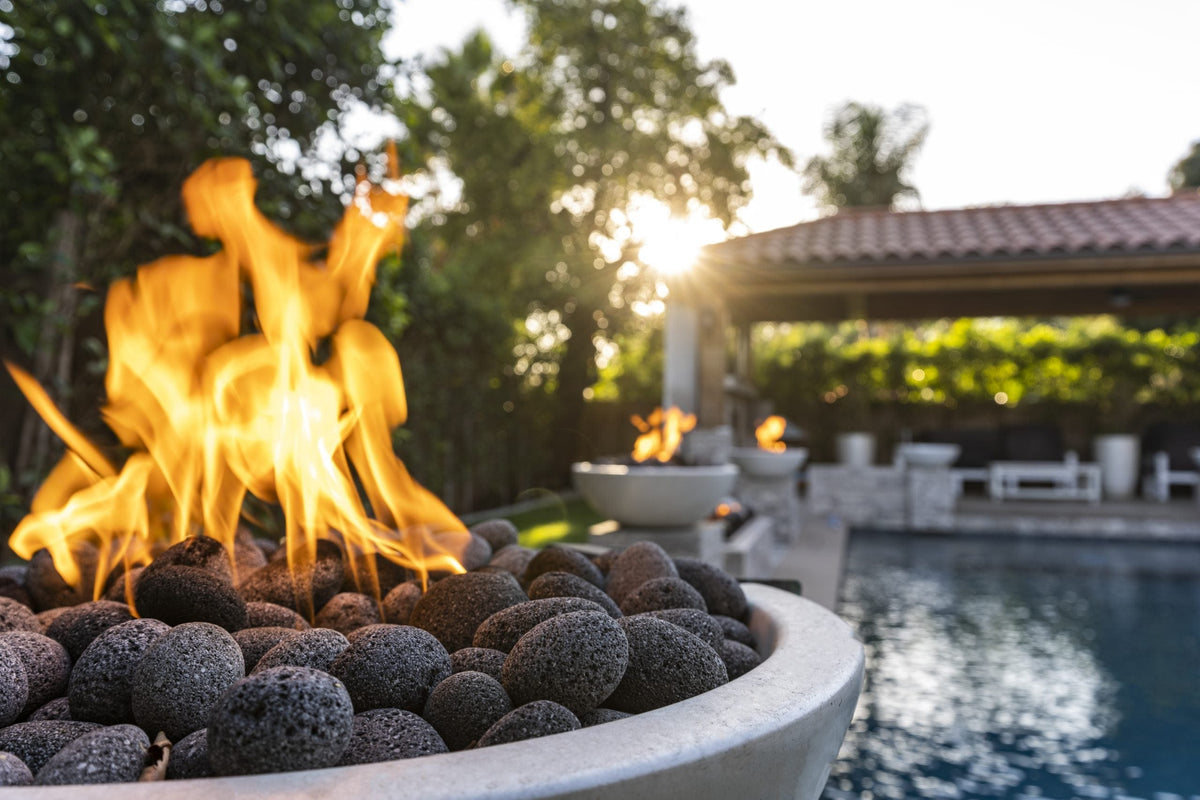 The Outdoor Plus Fire Features The Outdoor Plus Luna GFRC Concrete Round Fire Pit / OPT-LUN(xx)