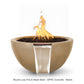 The Outdoor Plus Fire Features The Outdoor Plus Luna GFRC Concrete Round Fire & Water Bowl / OPT-LUNFW(xx)