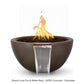 The Outdoor Plus Fire Features The Outdoor Plus Luna GFRC Concrete Round Fire & Water Bowl / OPT-LUNFW(xx)