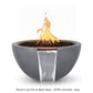 The Outdoor Plus Fire Features The Outdoor Plus Luna GFRC Concrete Round Fire & Water Bowl / OPT-LUNFW(xx)