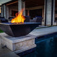 The Outdoor Plus Fire Features The Outdoor Plus Maya GFRC Concrete Square Fire Bowl / OPT-(xx)SFO