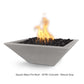 The Outdoor Plus Fire Features The Outdoor Plus Maya GFRC Concrete Square Fire Bowl / OPT-(xx)SFO