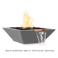 The Outdoor Plus Fire Features The Outdoor Plus Maya GFRC Concrete Square Fire & Water Bowl / OPT-(xx)SFW