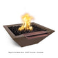 The Outdoor Plus Fire Features The Outdoor Plus Maya GFRC Concrete Square Fire & Water Bowl with Wide Spill / OPT-(xx)SFWWS