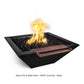 The Outdoor Plus Fire Features The Outdoor Plus Maya GFRC Concrete Square Fire & Water Bowl with Wide Spill / OPT-(xx)SFWWS