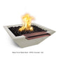 The Outdoor Plus Fire Features The Outdoor Plus Maya GFRC Concrete Square Fire & Water Bowl with Wide Spill / OPT-(xx)SFWWS