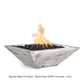 The Outdoor Plus Fire Features The Outdoor Plus Maya GFRC Wood Grain Concrete Square Fire Bowl / OPT-(xx)SWGFO
