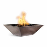The Outdoor Plus Fire Features The Outdoor Plus Maya Hammered Copper Square Fire Bowl / OPT-103-SQ(xx)