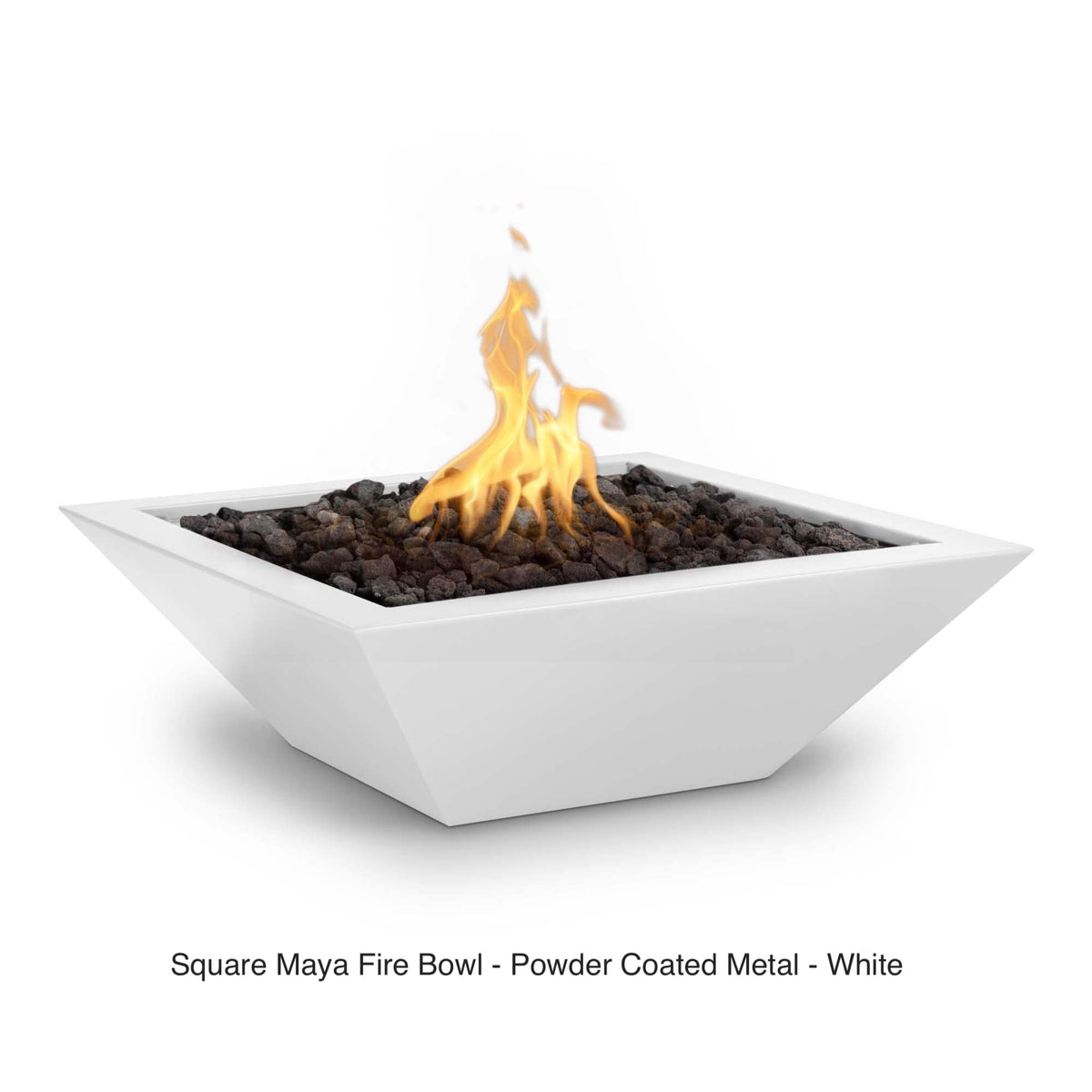 The Outdoor Plus Fire Features The Outdoor Plus Maya Powder Coated Steel Square Fire Bowl / OPT-(xx)SQPCFO