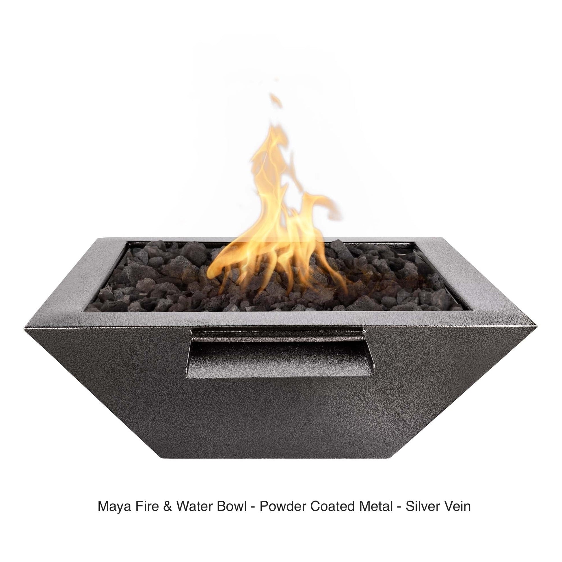 The Outdoor Plus Fire Features The Outdoor Plus Maya Powder Coated Steel Square Fire & Water Bowl / OPT-(xx)SQPCFW