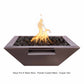 The Outdoor Plus Fire Features The Outdoor Plus Maya Powder Coated Steel Square Fire & Water Bowl / OPT-(xx)SQPCFW