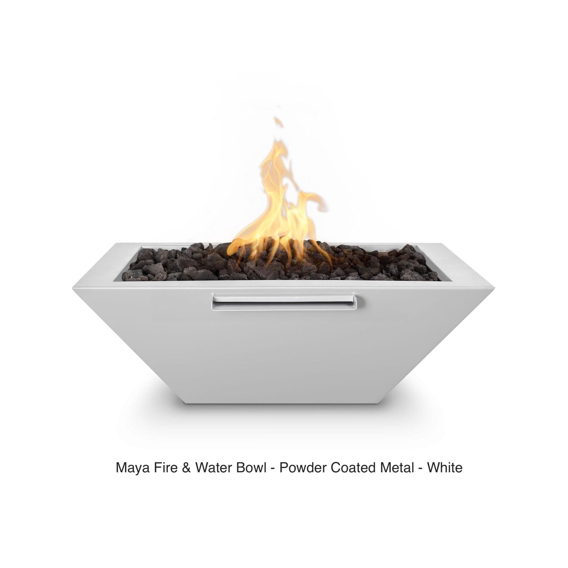 The Outdoor Plus Fire Features The Outdoor Plus Maya Powder Coated Steel Square Fire & Water Bowl / OPT-(xx)SQPCFW
