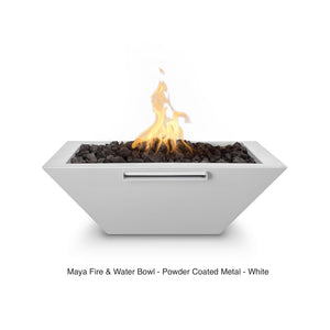 The Outdoor Plus Fire Features The Outdoor Plus Maya Powder Coated Steel Square Fire & Water Bowl / OPT-(xx)SQPCFW