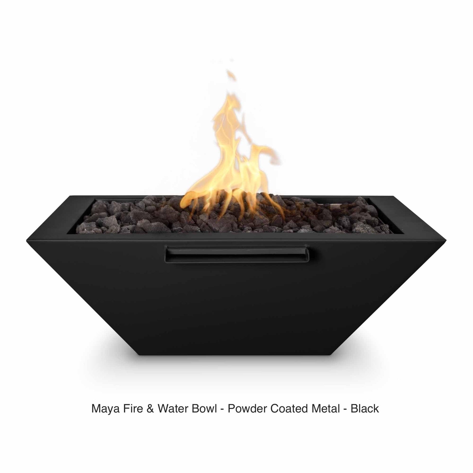 The Outdoor Plus Fire Features The Outdoor Plus Maya Powder Coated Steel Square Fire & Water Bowl / OPT-(xx)SQPCFW