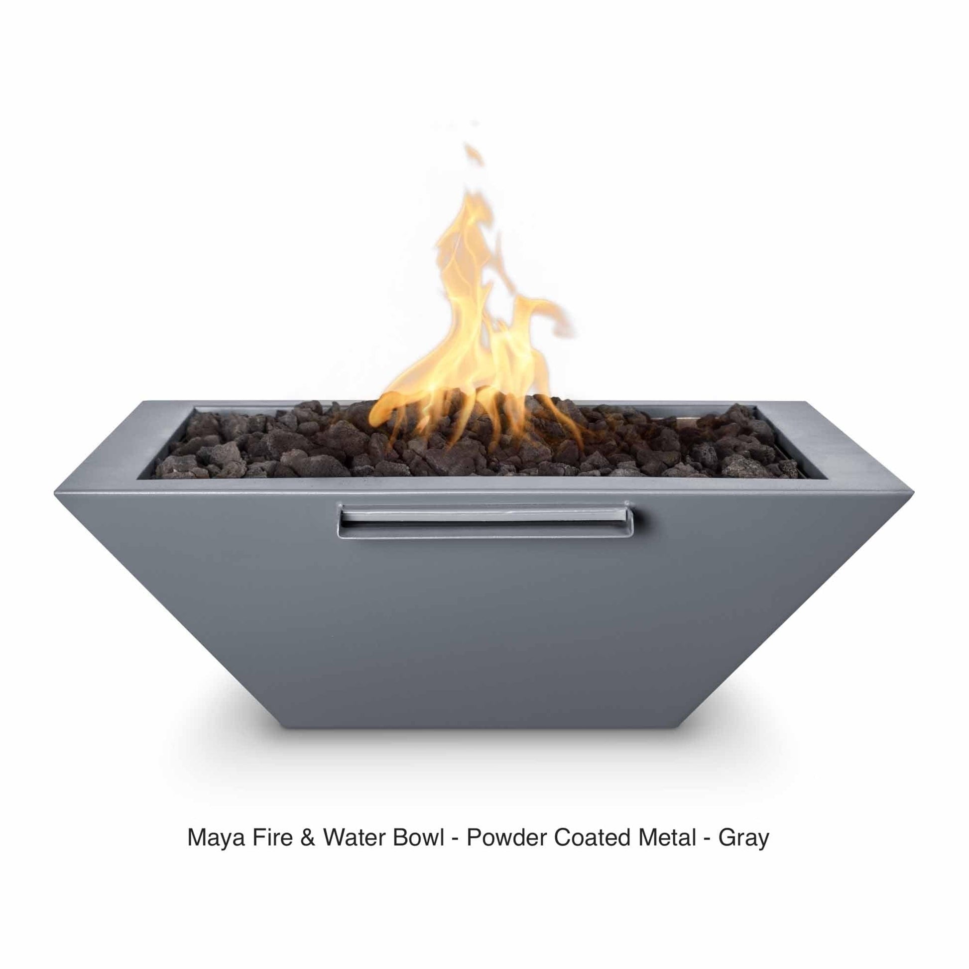 The Outdoor Plus Fire Features The Outdoor Plus Maya Powder Coated Steel Square Fire & Water Bowl / OPT-(xx)SQPCFW