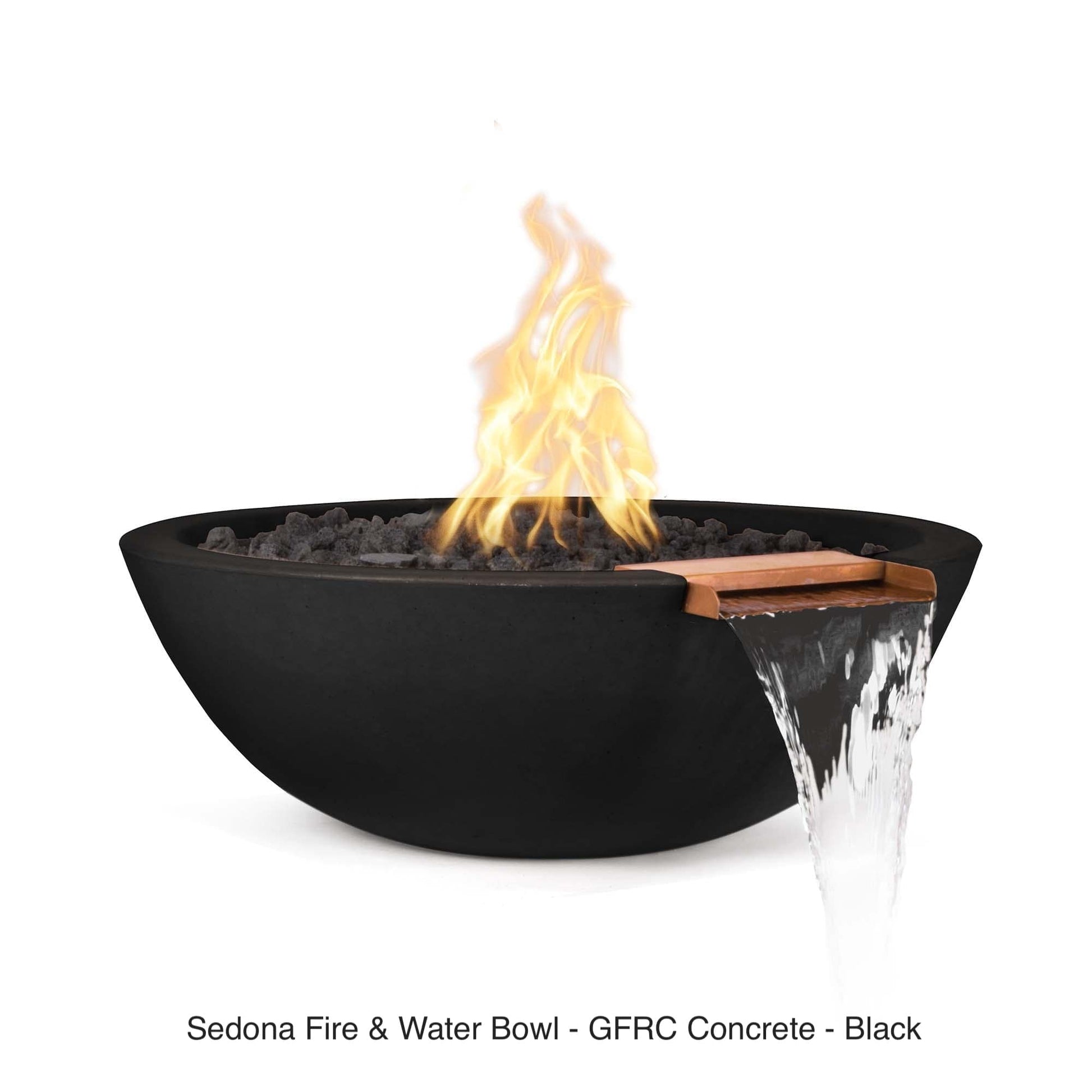 The Outdoor Plus Fire Features The Outdoor Plus Sedona GFRC Concrete Round Fire and Water Bowl / OPT-(xx)RFW
