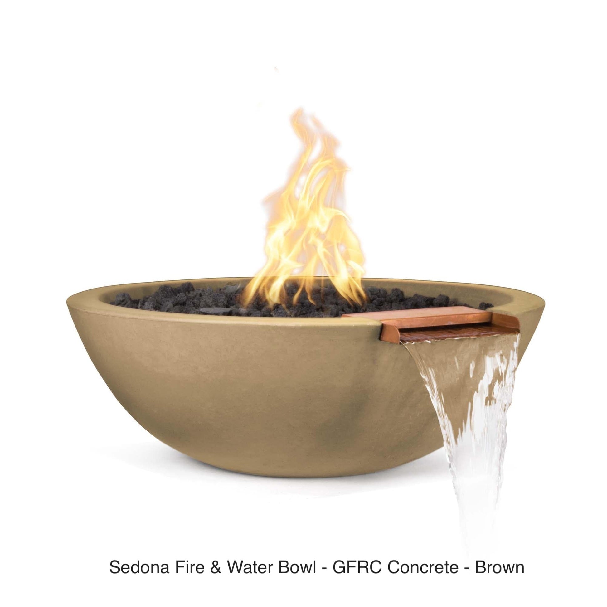 The Outdoor Plus Fire Features The Outdoor Plus Sedona GFRC Concrete Round Fire and Water Bowl / OPT-(xx)RFW