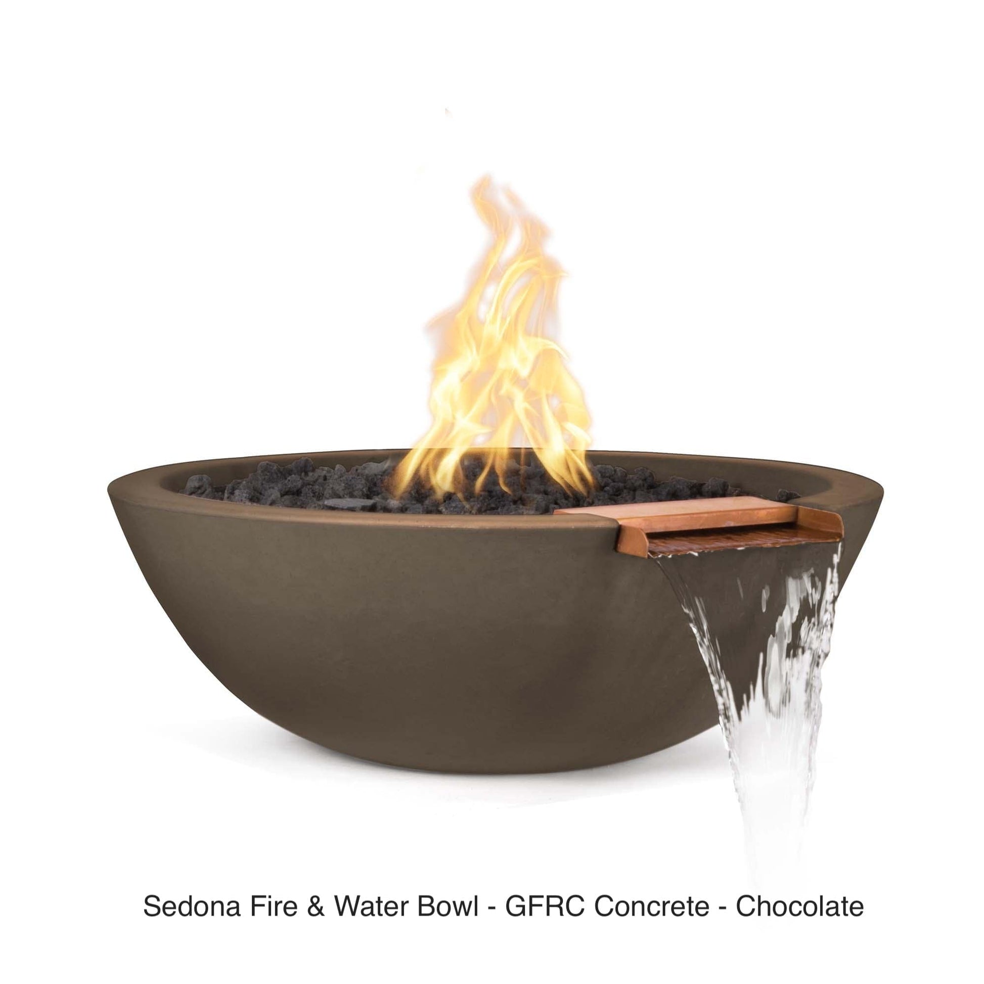 The Outdoor Plus Fire Features The Outdoor Plus Sedona GFRC Concrete Round Fire and Water Bowl / OPT-(xx)RFW