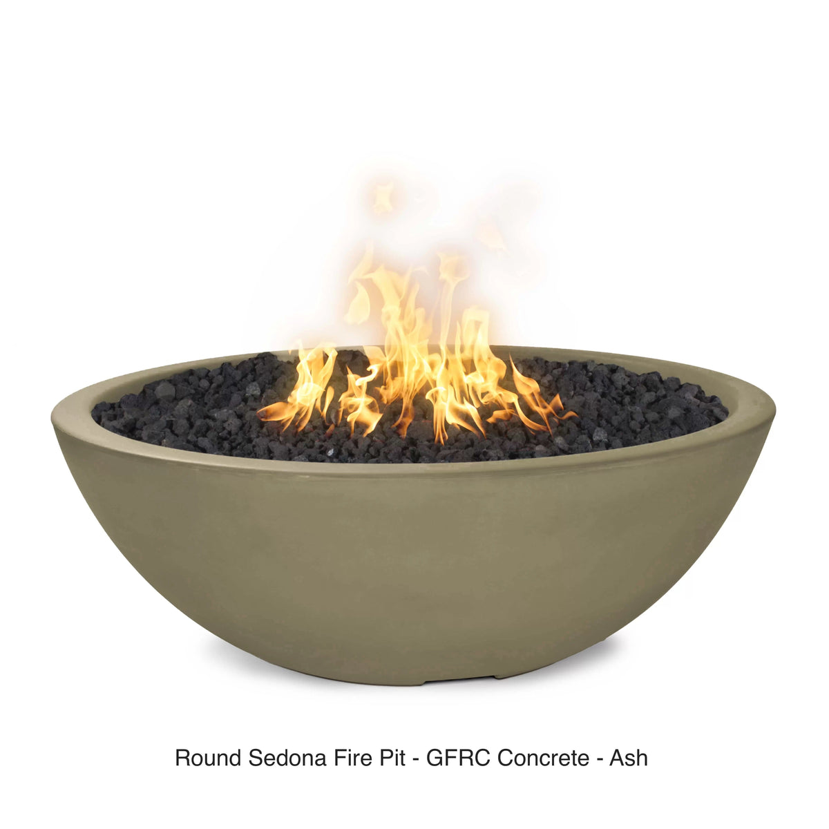 The Outdoor Plus Fire Features The Outdoor Plus Sedona Narrow Ledge GFRC Concrete Round Fire Pit / OPT-SED(xx)