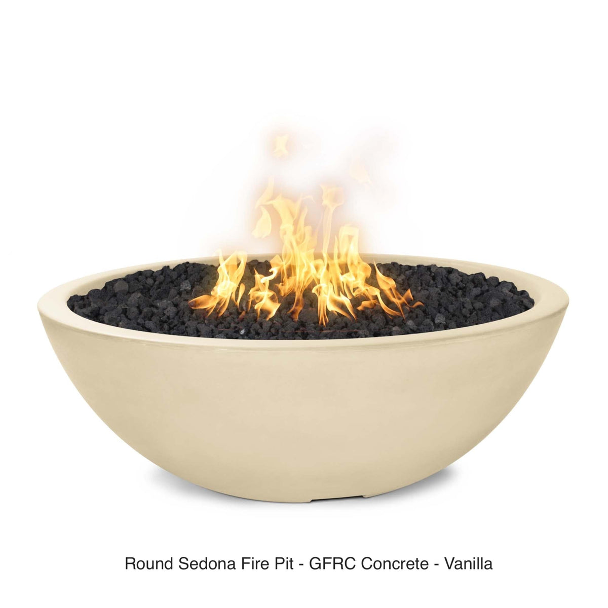 The Outdoor Plus Fire Features The Outdoor Plus Sedona Narrow Ledge GFRC Concrete Round Fire Pit / OPT-SED(xx)