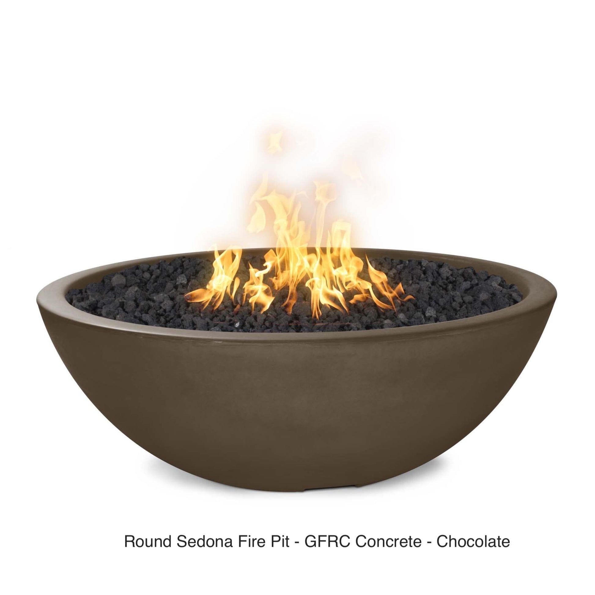 The Outdoor Plus Fire Features The Outdoor Plus Sedona Narrow Ledge GFRC Concrete Round Fire Pit / OPT-SED(xx)