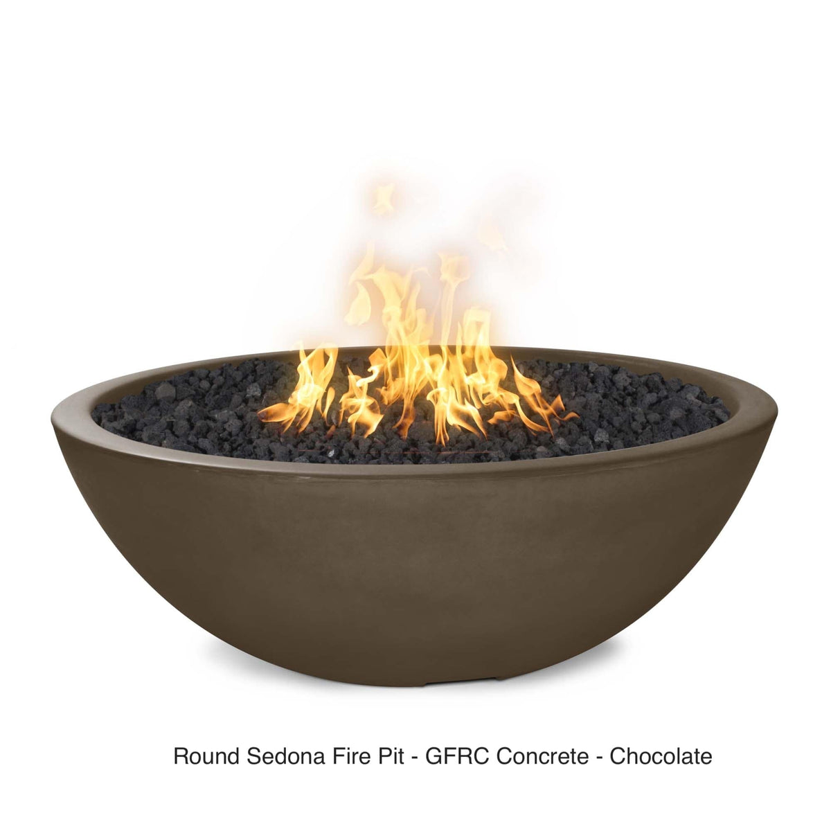 The Outdoor Plus Fire Features The Outdoor Plus Sedona Narrow Ledge GFRC Concrete Round Fire Pit / OPT-SED(xx)