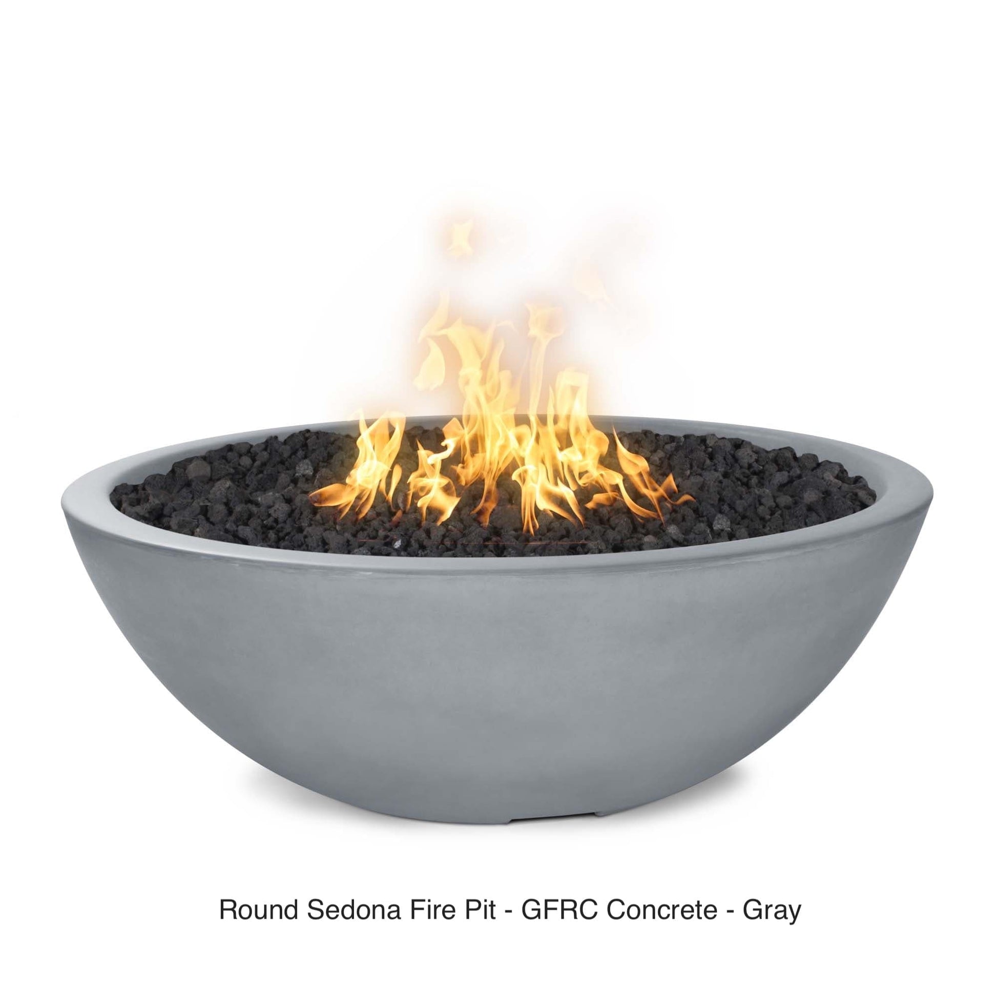 The Outdoor Plus Fire Features The Outdoor Plus Sedona Narrow Ledge GFRC Concrete Round Fire Pit / OPT-SED(xx)