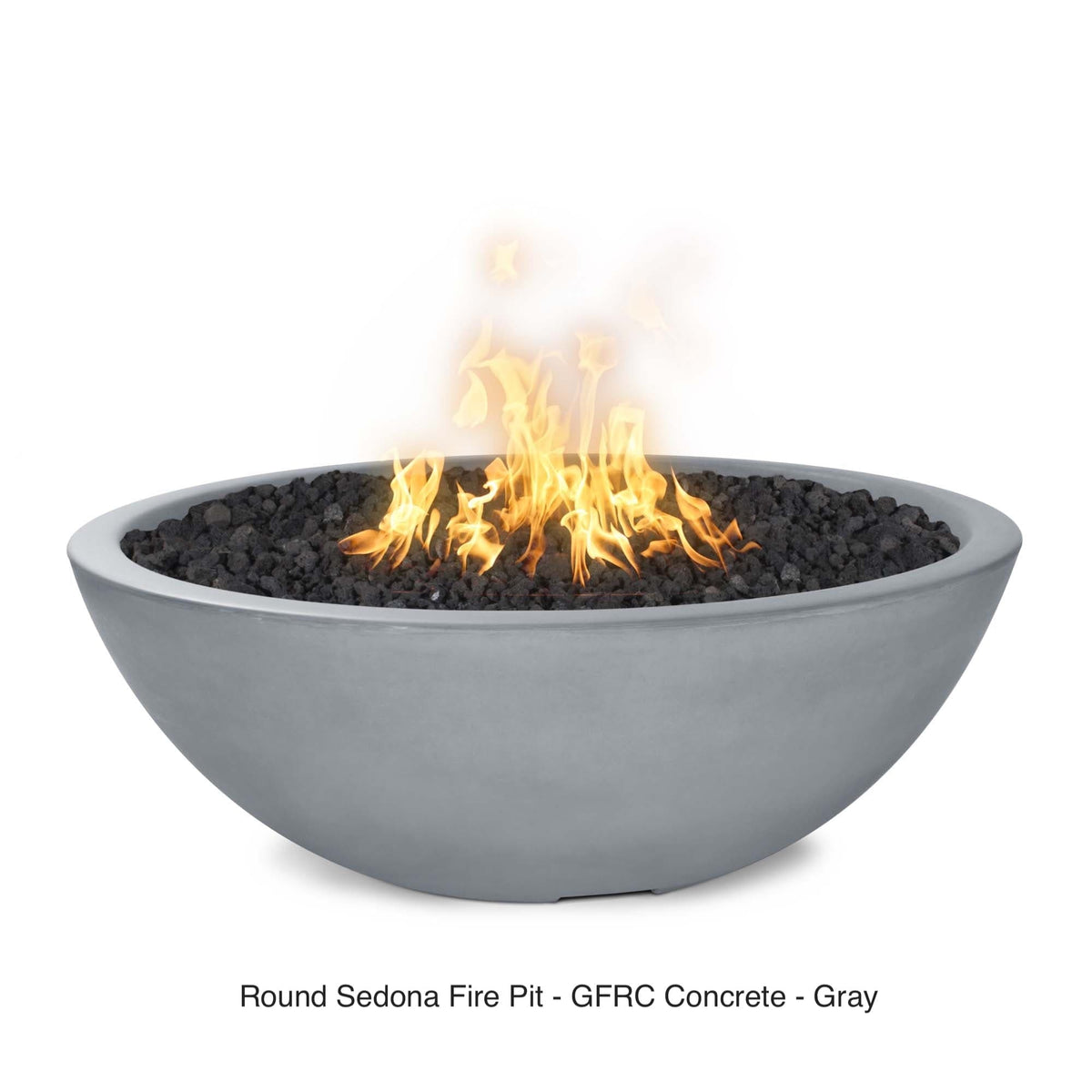 The Outdoor Plus Fire Features The Outdoor Plus Sedona Narrow Ledge GFRC Concrete Round Fire Pit / OPT-SED(xx)